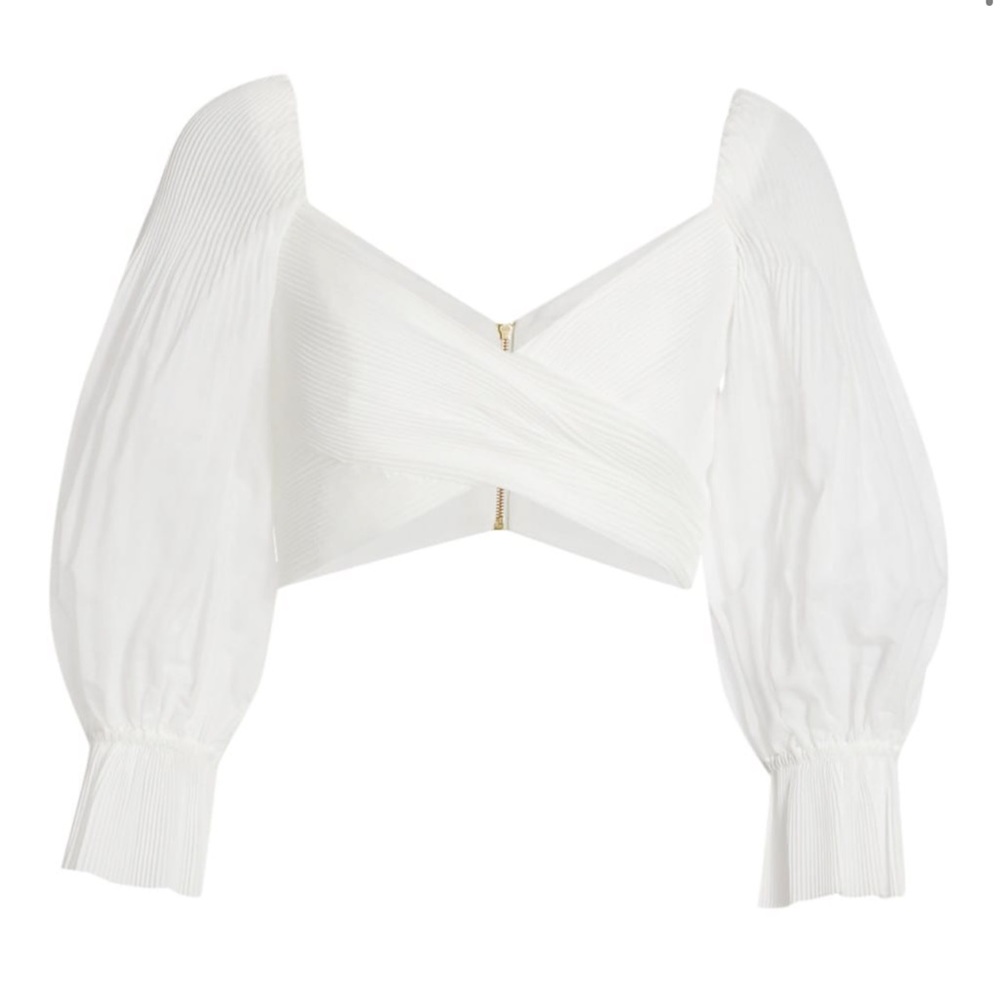 Zimmerman size 0 top white crop never worn with tags
